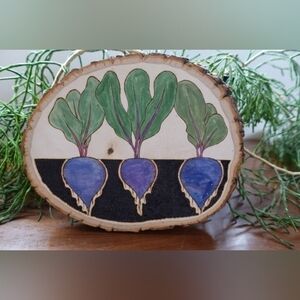 𝅺WOOD Burned Wall Hanging Beets